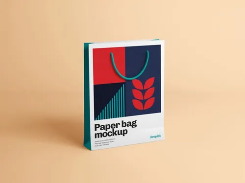 服装品牌购物纸袋手提袋包装设计提案样机PSD模板 Paper bag mockup