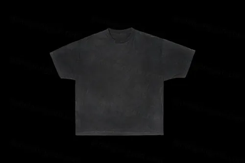 潮流街头做旧水洗短袖T恤服装设计贴图展示样机模板 Washed Boxy Tee Mockup