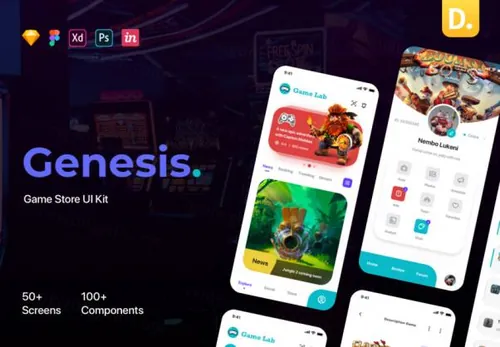 游戏APP开发售卖移动APP平台UI界面设计素材 Genesis -