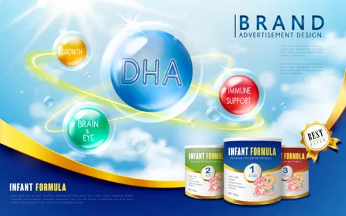 绿色健康乳制品DHA营养成分介绍海报