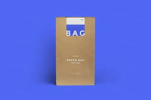 快餐外卖纸袋设计PSD样机模版 Bag paper bag mockup