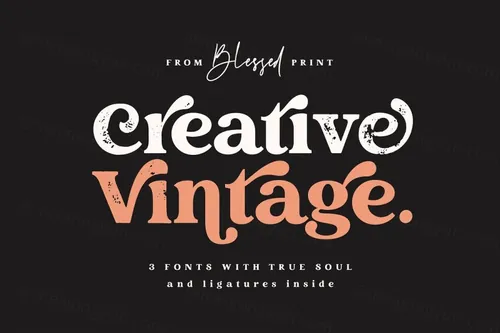 经典复古极简主义婚礼衬线英文字体 Creative Vintage Font Duo
