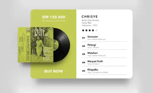 Vinyl Pop Up Card Daily UI #068 每日UI源文件分享 UI