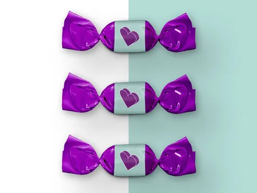 糖果包装贴图设计展示贴图模版 Bonbon  Candy Mockup