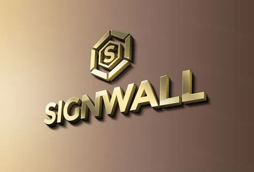 墙壁立体标志LOGO贴图PSD模板Sign Wall Logo Mockup PSD
