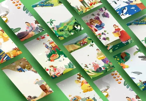 【大自然的馈赠】13组秋季收获插图PSD分层素材