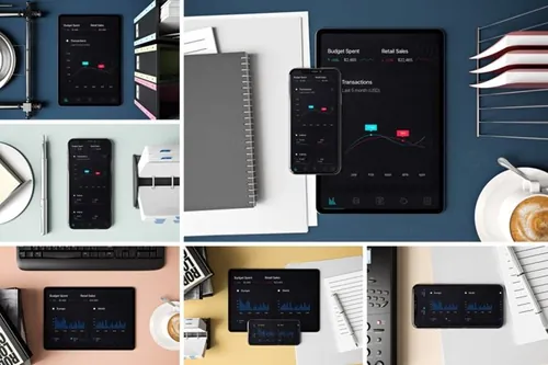 高端商务苹果设备应用程序APP/UI样机展示模型business-app-mockup