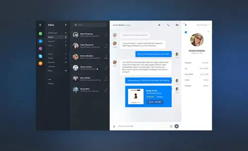 IM Chat Dashboard Daily UI #051 每日UI源文件分享 UI