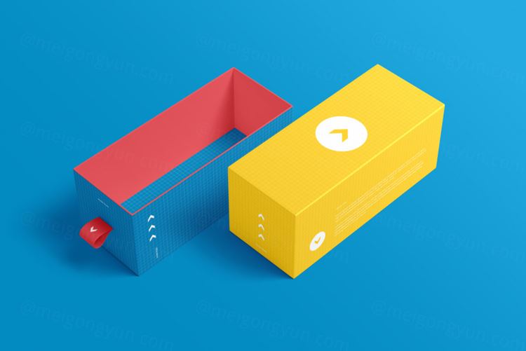 纸盒盒子包装品牌VI设计提案样机PSD模板 Box packaging mockup