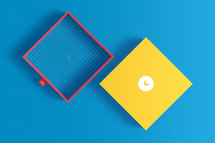 天地盖纸盒盒子包装品牌VI设计提案样机PSD模板 Box packaging mockup