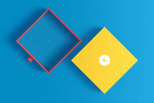 天地盖纸盒盒子包装品牌VI设计提案样机PSD模板 Box packaging mockup