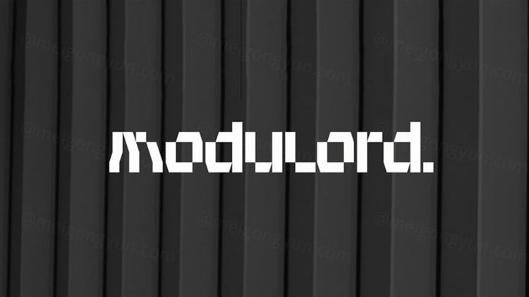 潮流未来派复古像素风英文装饰字体免费下载 Modulord