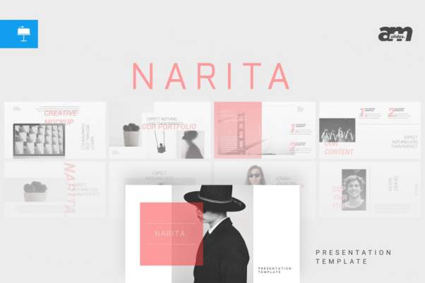 优雅清新高端时尚多用途的高品质幻灯片narita-magazine