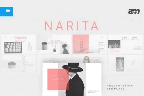 优雅清新高端时尚多用途的高品质幻灯片narita-magazine