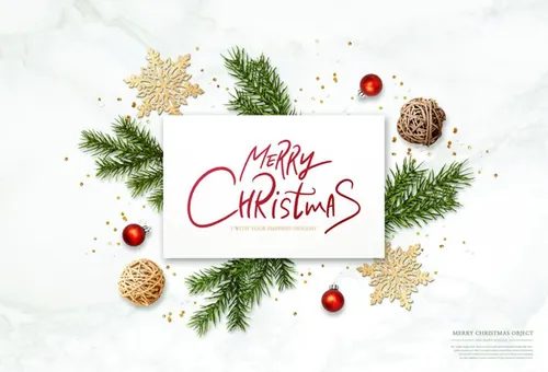 精致的圣诞节极简主义新年装饰元素插画素材