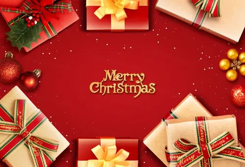 精致的圣诞节极简主义新年装饰元素插画素材