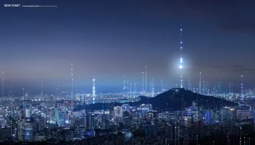quot;城市之光quot;都市建筑夜景智慧时代未来高新科技概念宣传海报PSD模板
