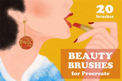 80年代复古时尚美容笔刷 Beauty Brushes for Pro