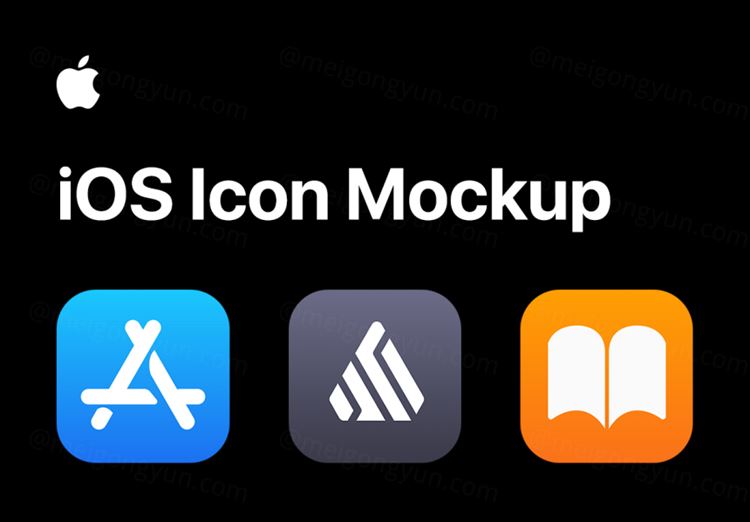 高质量苹果APP图标提案iOS样机模板素材 iOS Template Icon Mockup