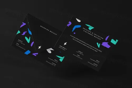 精美信封设计展示样机模板 Stationery Psd Envelope Mockup Set