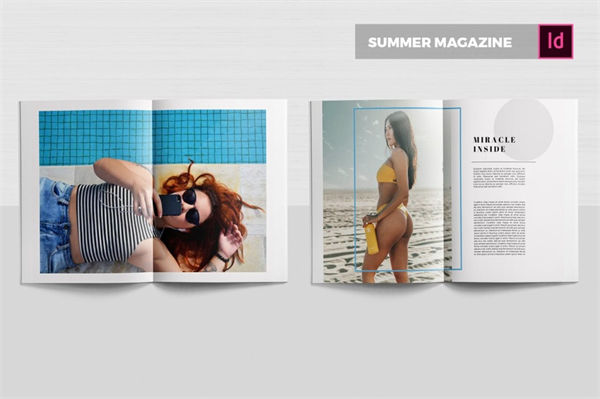 清新时尚高端简约多用途的高品质宣传单设计 宣传画册设计企业画册设计模板 summer ...
