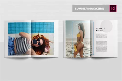 清新时尚高端简约多用途的高品质宣传单设计 宣传画册设计企业画册设计模板 summer ...