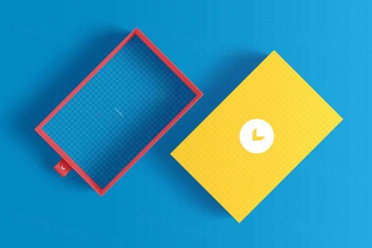 天地盖纸盒盒子包装品牌VI设计提案样机PSD模板 Box packaging mockup