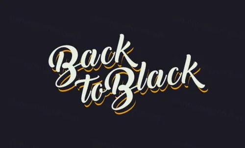 时尚创意立体效果英文字体Back to Black Script