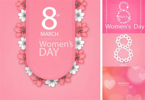 三八妇女节女人节设计元素Happy Women\'s Day
