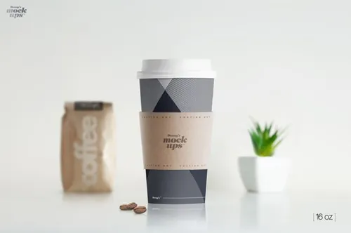 Paper Hot Cup Mockup Vol006 纸杯贴图模型