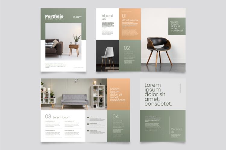 潮流渐变创意工作室简介个人简历画册手册矢量设计模板 Crea