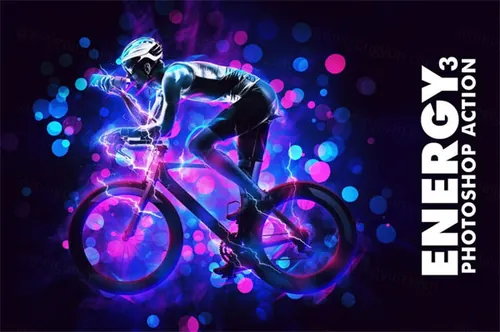 高品质的时尚炫酷的绚丽动感ps动作预设