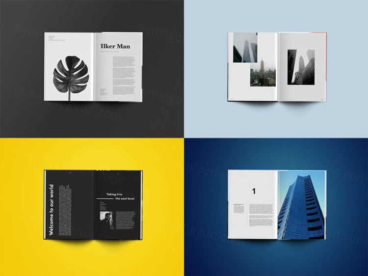 书籍杂志模型PSD贴图模板Editorial Magazine PSD Mockups