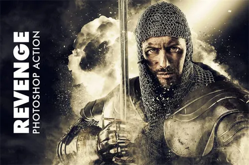 震撼的战争电影爆炸烟雾质感的ps动作预设