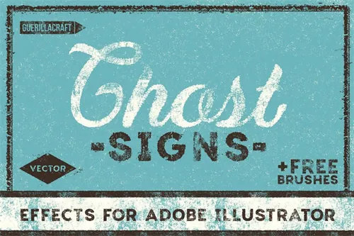 怀旧的Ai背景纹理素材 Ghost Signs for Adobe I