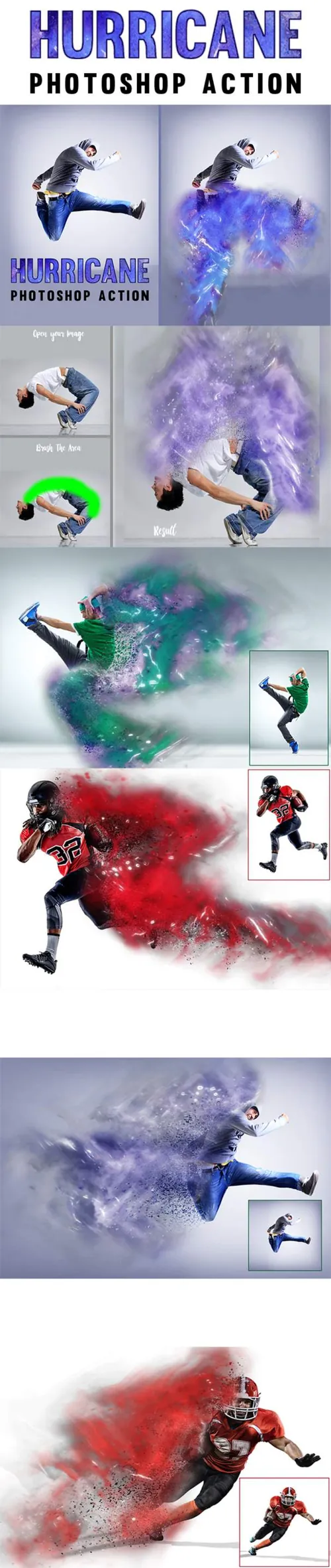 飓风效应的PS动作下载 Hurricane Photoshop Action