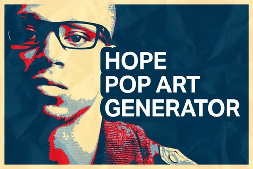 印象派海报PS动作 Hope Poster Pop Art Gener