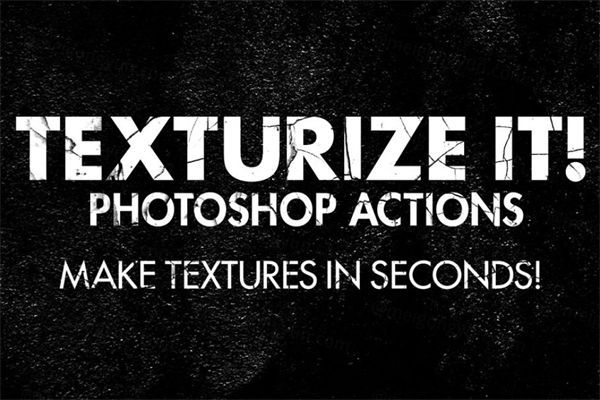 文字特效PS动作 Texturize It! Photoshop Ac