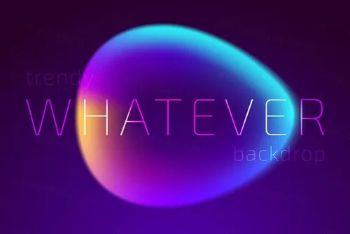 时尚蓝紫色舞台渐变形状背景未来科技AI矢量素材图 Trendy Colorful Fluid Gradient