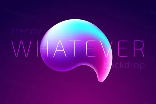 时尚蓝紫色舞台渐变形状背景未来科技AI矢量素材图 Trendy Colorful Fluid Gradient