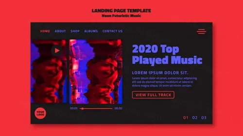 霓虹街头潮流摇滚音乐新媒体宣传海报PSD模板 Neon futuristic music template