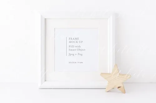 方形画框样机 Square frame and star mock up
