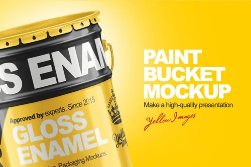 油漆桶模型PSD贴图模板Paint Bucket Mockup Vol009