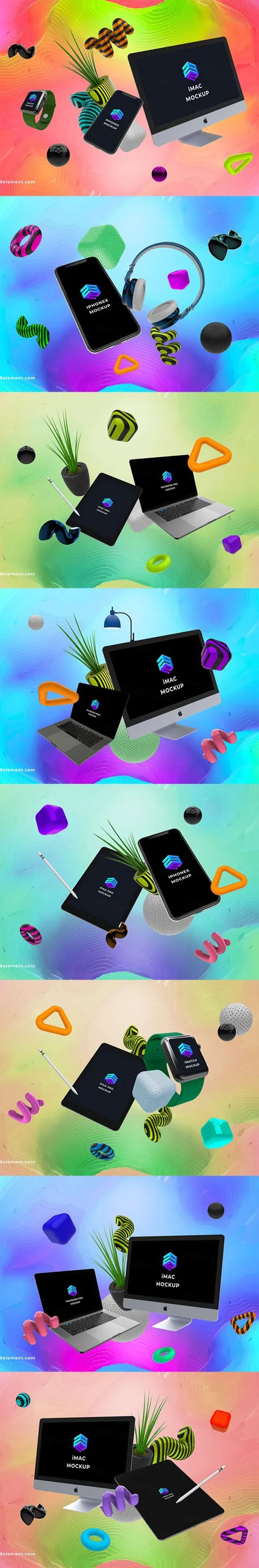 苹果设备概念创意组合样机