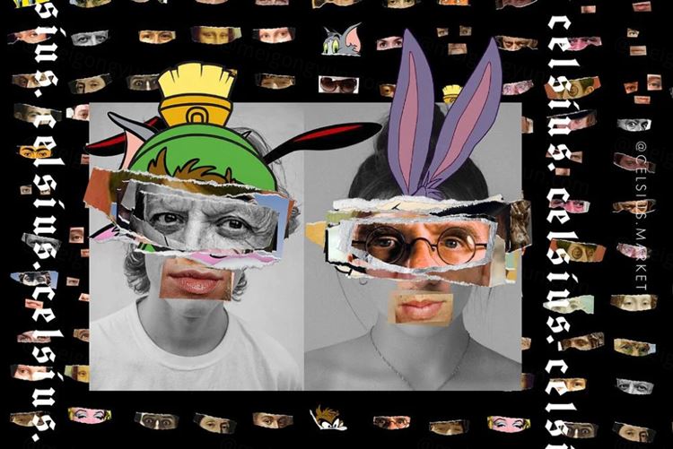 50张旧报纸杂志面孔剪贴画PNG免抠图素材 CELSIUS - FACES