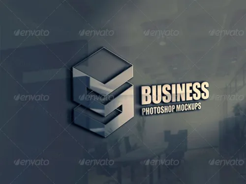 立体LOGO贴图模型9 Photorealistic 3D Logo Mock-ups