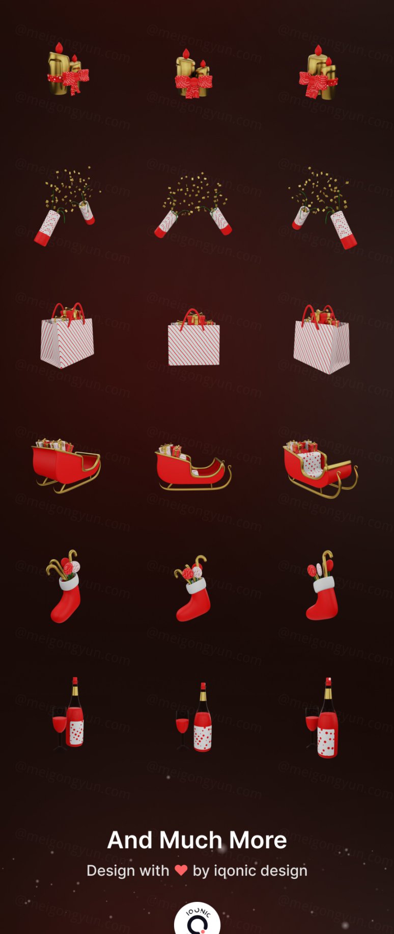 高质量Blender三维渲染圣诞节主题场景3D插画素材 Santa –