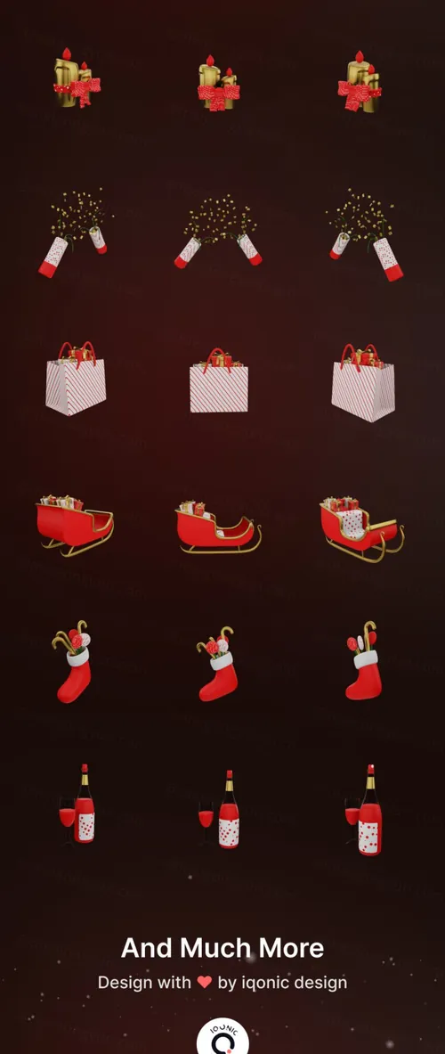 高质量Blender三维渲染圣诞节主题场景3D插画素材 Santa –