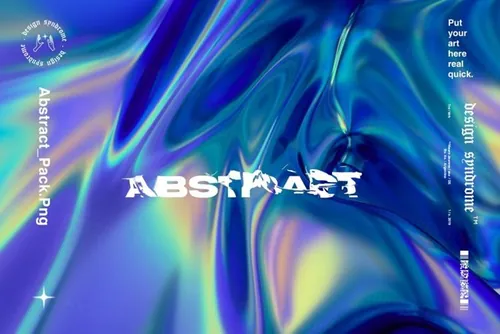 新抽象幻彩镭射镀铬全息渐变高清纹理素材 Abstract I