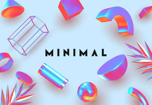 几何悬浮三维抽象立体元素 Chaos abstract background with 3d objects